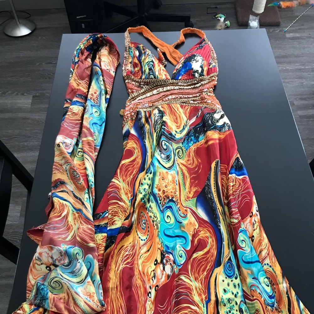 Beautiful colored maxi dress